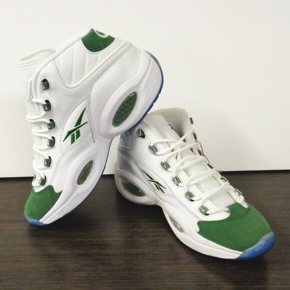 Brand New Reebok Men\'s Question Mid. White/Green Sz 9 New In Box ID6690 F53 main image 5